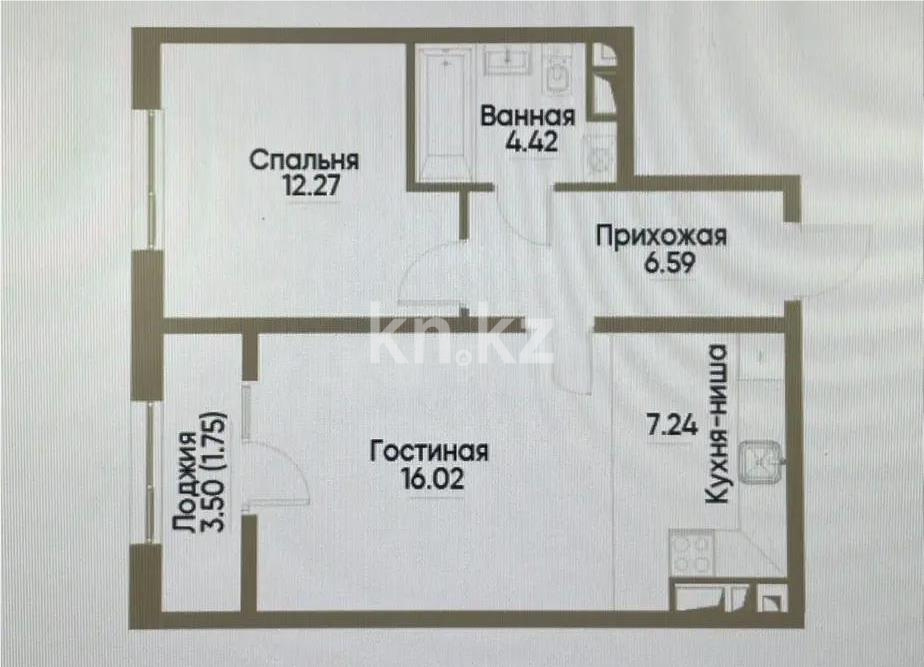 Продажа 2-комнатной квартиры, 48.3 м² в Алматы - фото 4