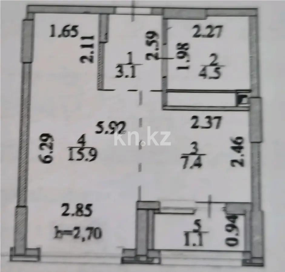 Продажа 1-комнатной квартиры, 32 м² в Астане