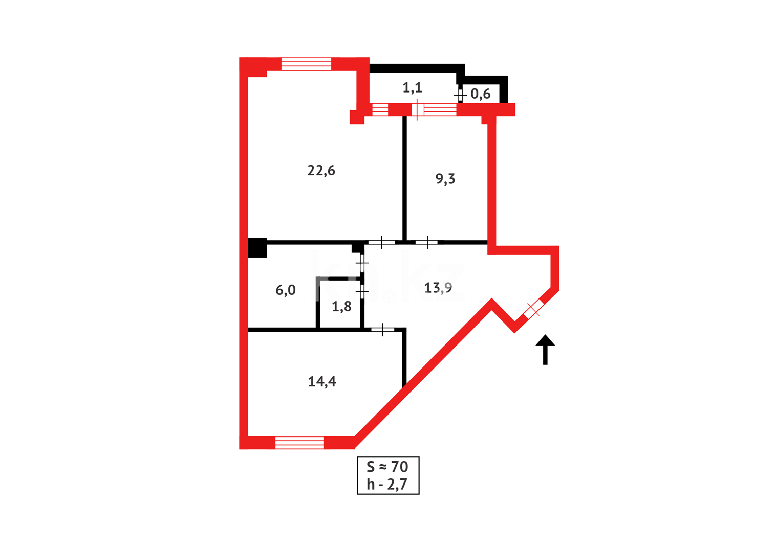 Продажа 2-комнатной квартиры, 70 м² в Астане - фото 27