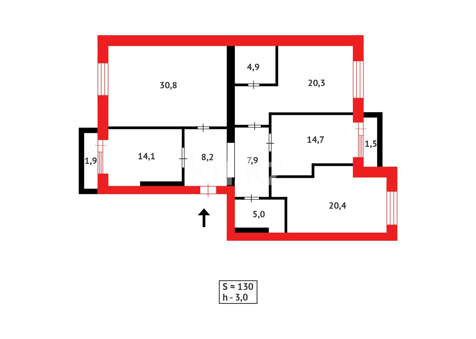 Продажа 4-комнатной квартиры, 130 м² в Караганде - фото 29