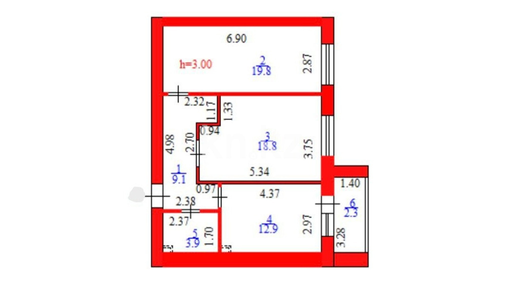 Продажа 2-комнатной квартиры, 67 м², ул. Жошы хана, дом  13 в Астане