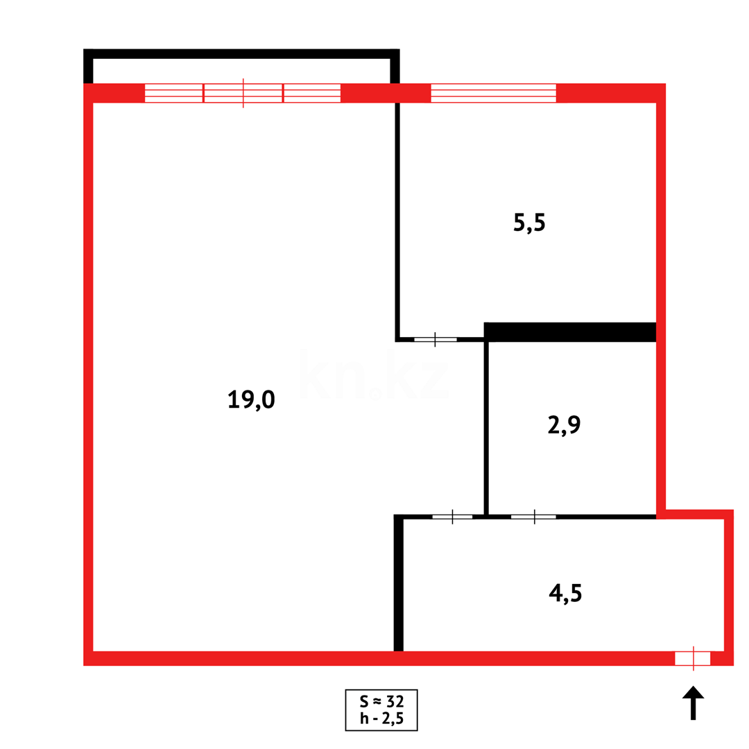 Продажа 1-комнатной квартиры, 32 м² в Темиртау - фото 8
