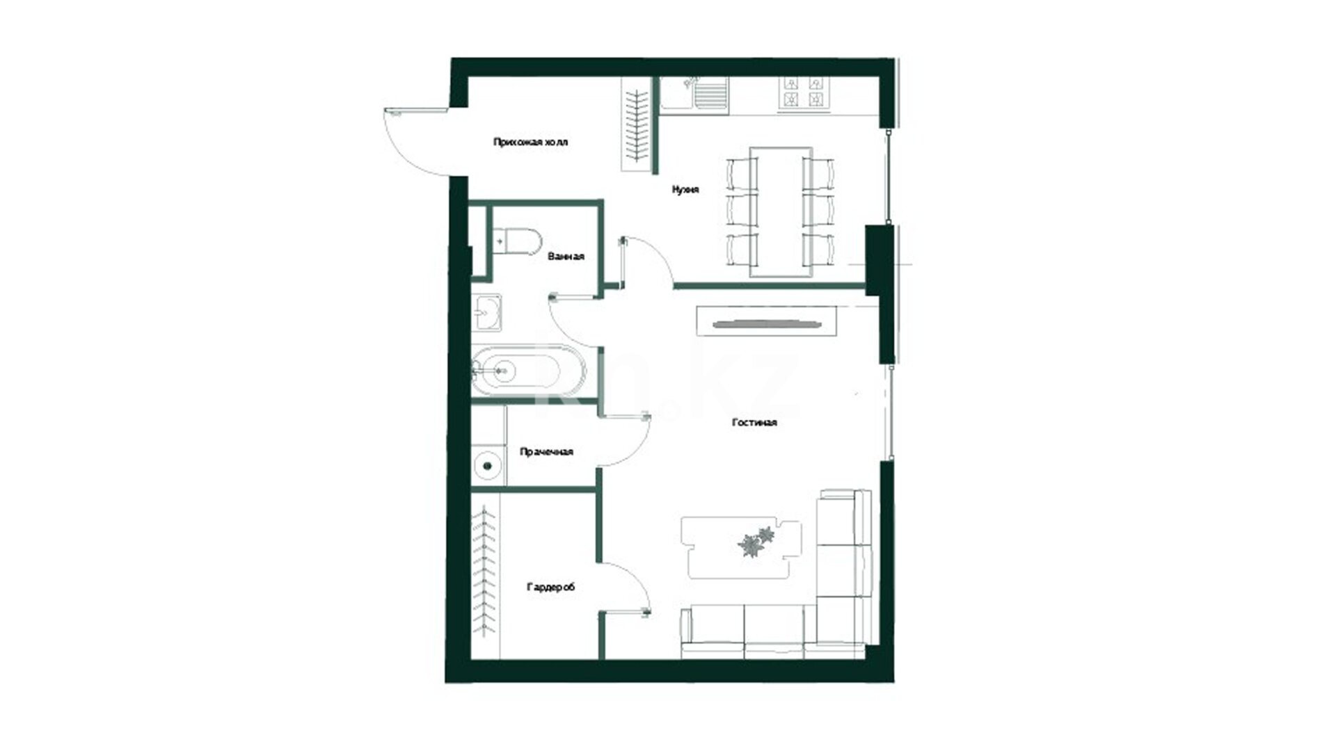 ЖК Seneca, 1-комнатная, цена 61 893 000 ₸, 1 170 000 ₸&nbsp;/&nbsp;м²