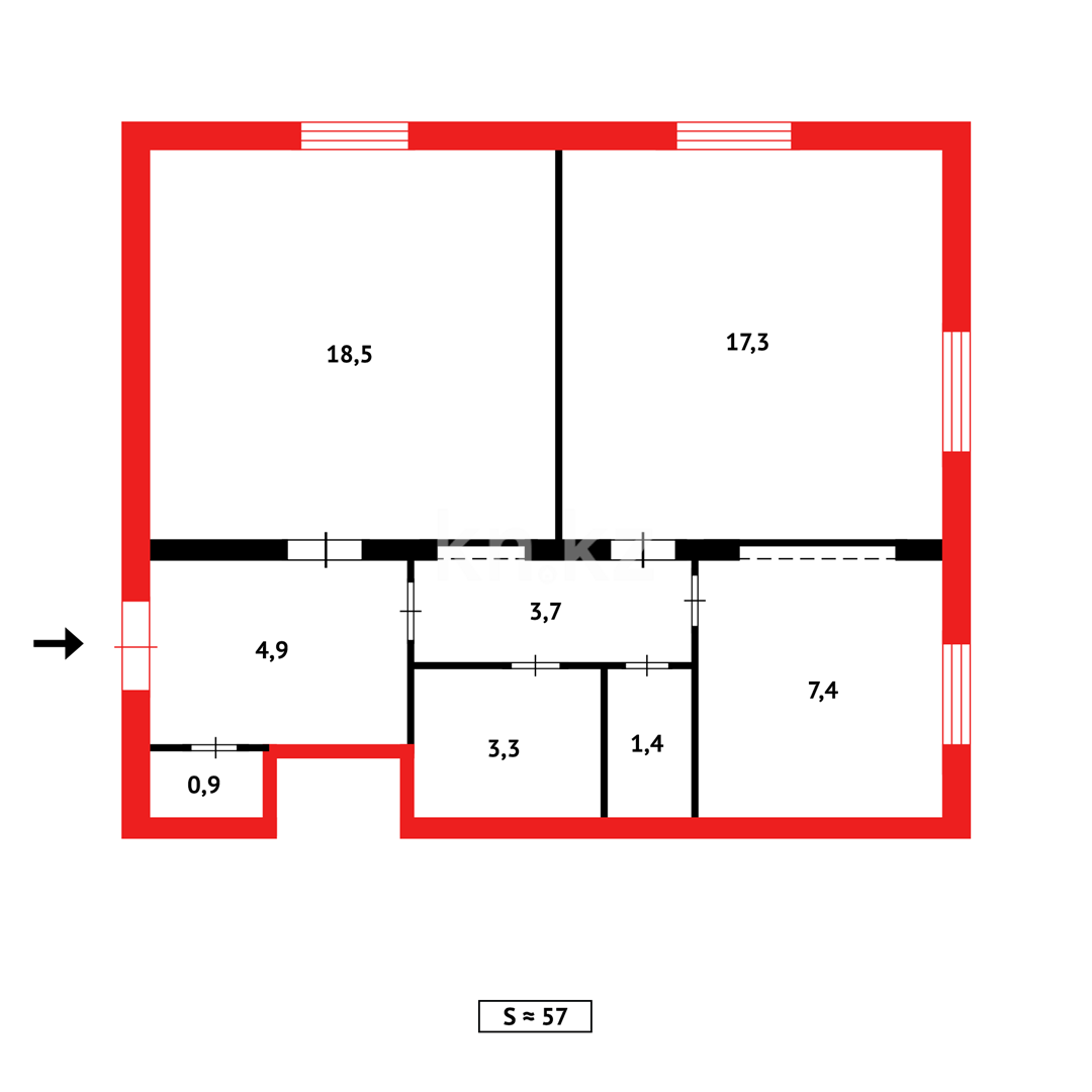 Продажа 2-комнатной квартиры, 58 м² в Темиртау - фото 26