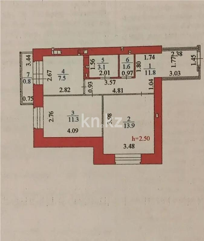 Продажа 2-комнатной квартиры, 50 м² в Астане - фото 7