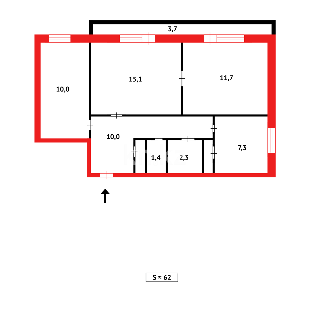 Продажа 3-комнатной квартиры, 61 м² в Темиртау - фото 12