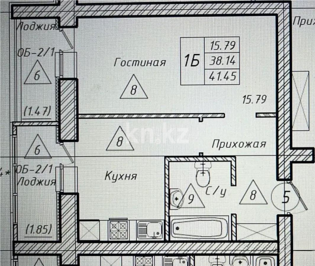 Продажа 1-комнатной квартиры, 38.14 м², ул. Айтматова, дом  33 стр в Астане