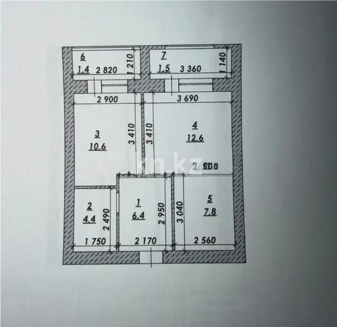Продажа 2-комнатной квартиры, 44 м² в Караганде