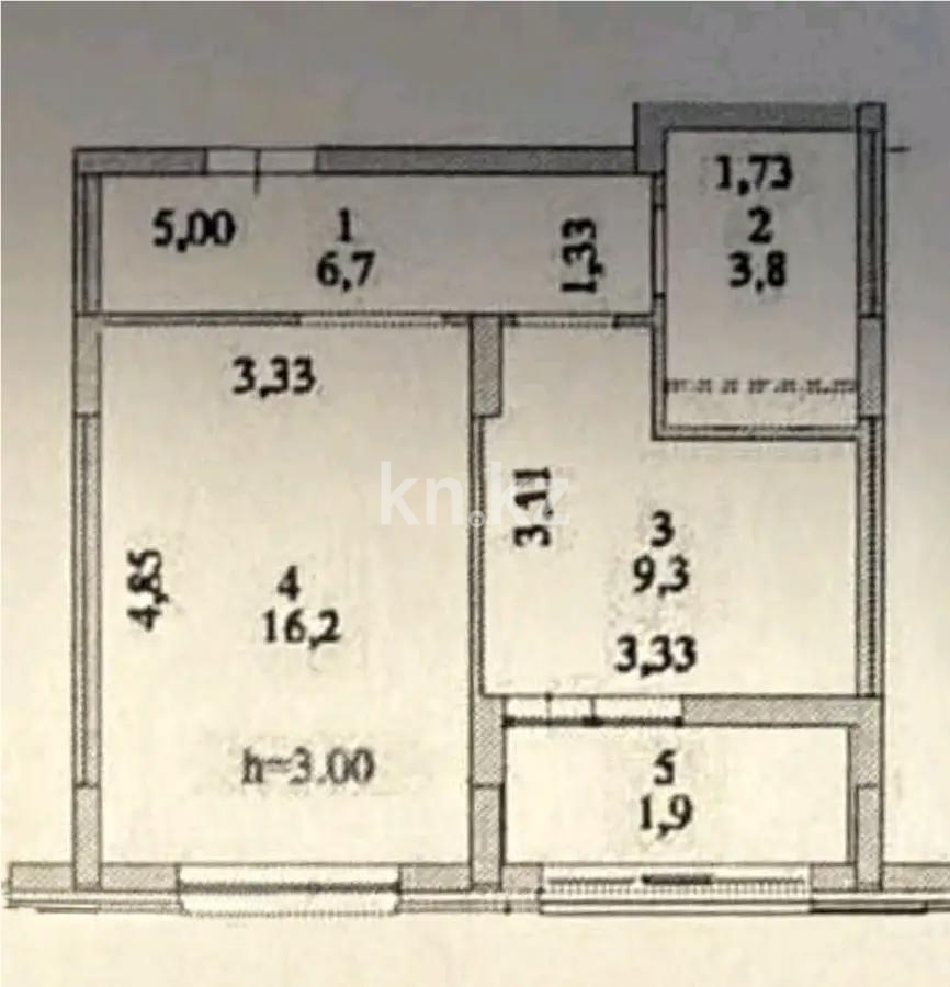 Продажа 1-комнатной квартиры, 37.52 м², ул. Казыбек би, дом  41/1 в Астане