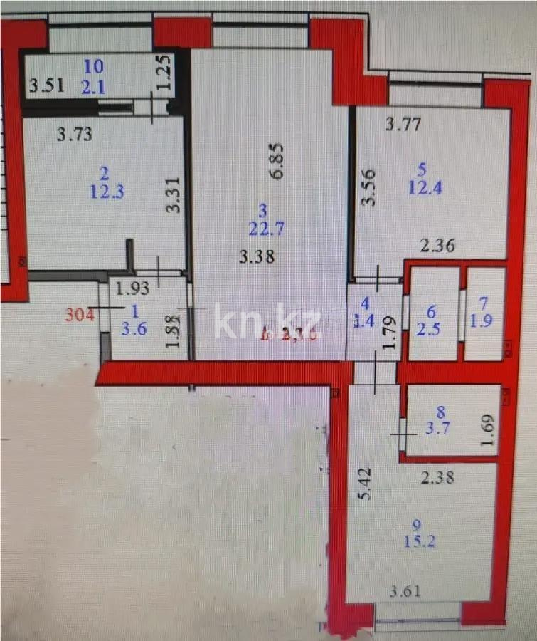 Продажа 3-комнатной квартиры, 80 м² в Астане - фото 3