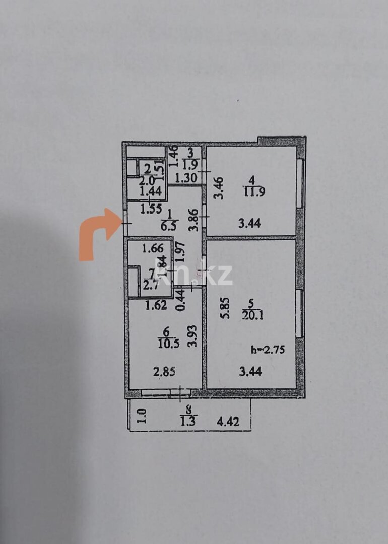 Продажа 2-комнатной квартиры, 57 м² в Астане - фото 2