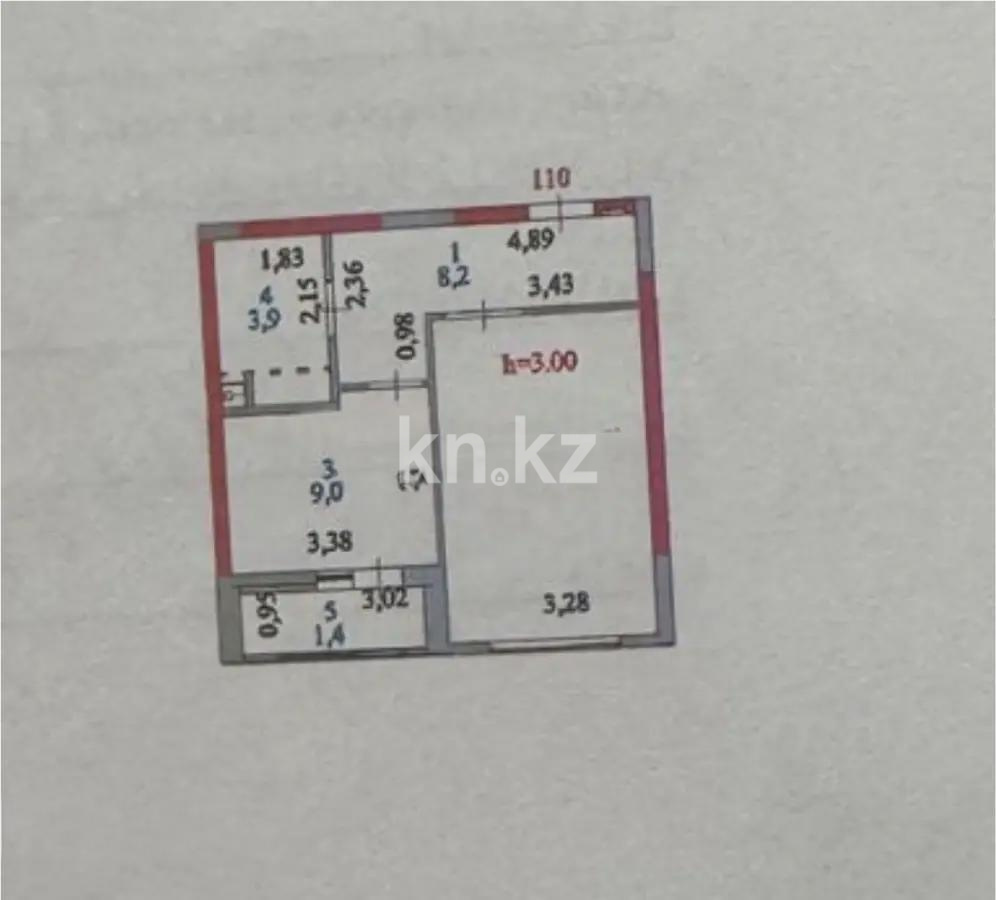 Продажа 1-комнатной квартиры, 39.3 м², ул. Байтурсынова, дом  6 в Астане