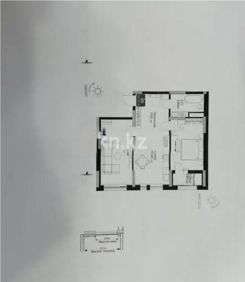 Продажа 2-комнатной квартиры, 64.8 м² в Астане - фото 4
