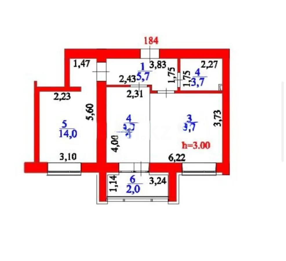 Продажа 2-комнатной квартиры, 49 м², ул. А-52, дом  2 в Астане