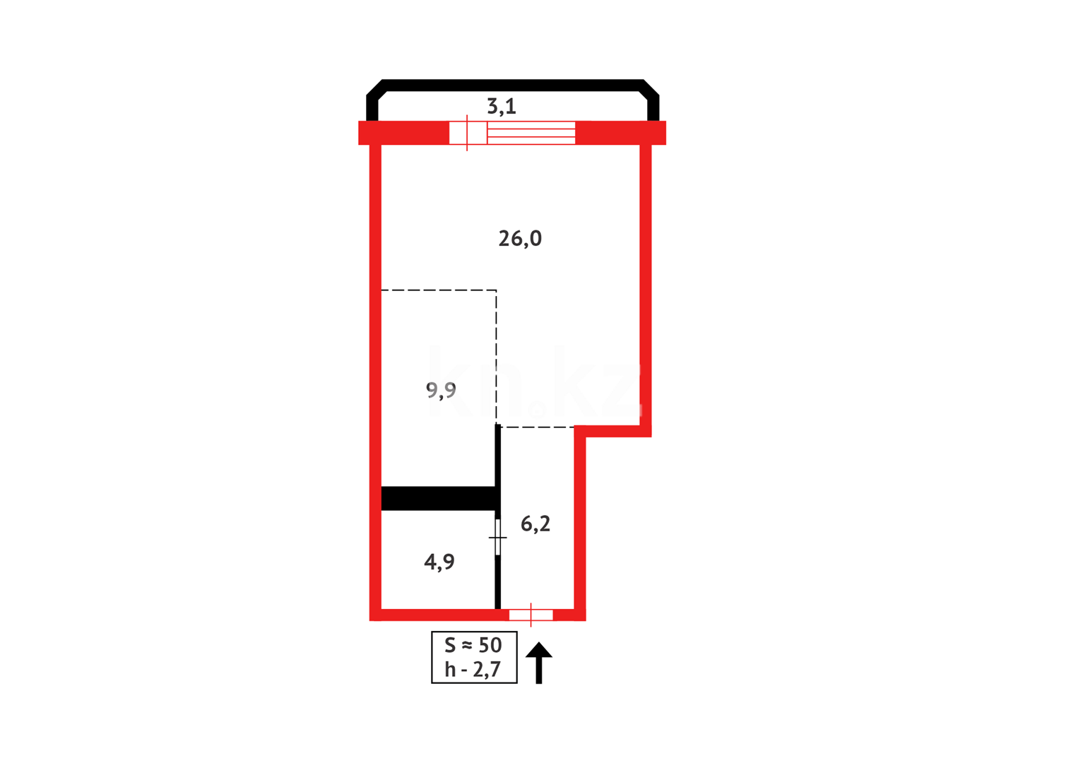 Продажа 1-комнатной квартиры, 50.1 м² в Астане - фото 5