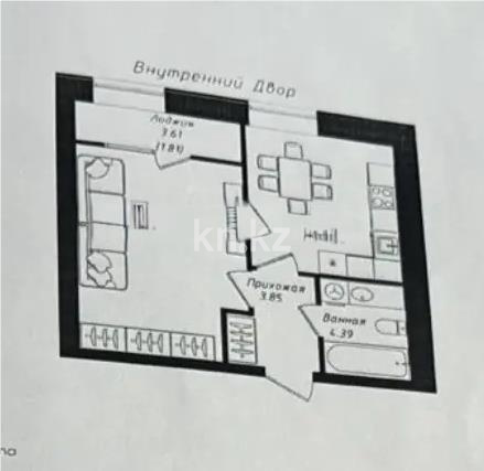 Продажа 1-комнатной квартиры, 40 м² в Астане