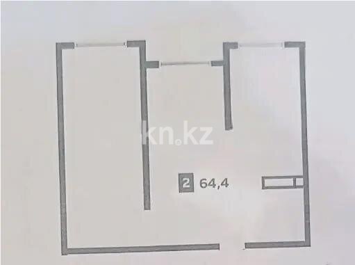 Продажа 2-комнатной квартиры, 64.4 м² в Алматы