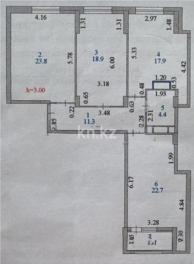 Продажа 3-комнатной квартиры, 100.5 м², ул. Бокейхана, дом  25а в Астане - фото 7