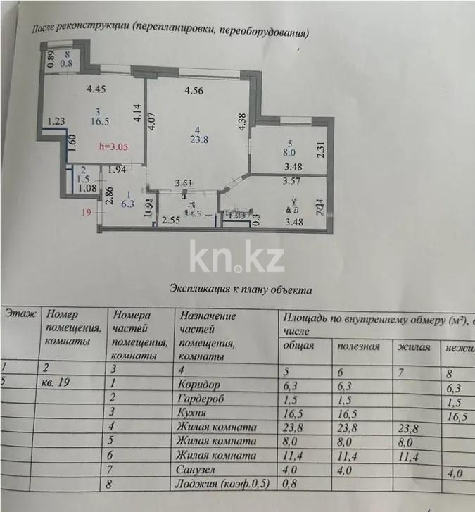 Продажа 3-комнатной квартиры, 73 м² в Астане - фото 5