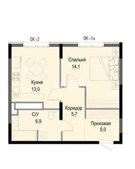 Продажа 2-комнатной квартиры, 45 м² в Алматы - фото 2