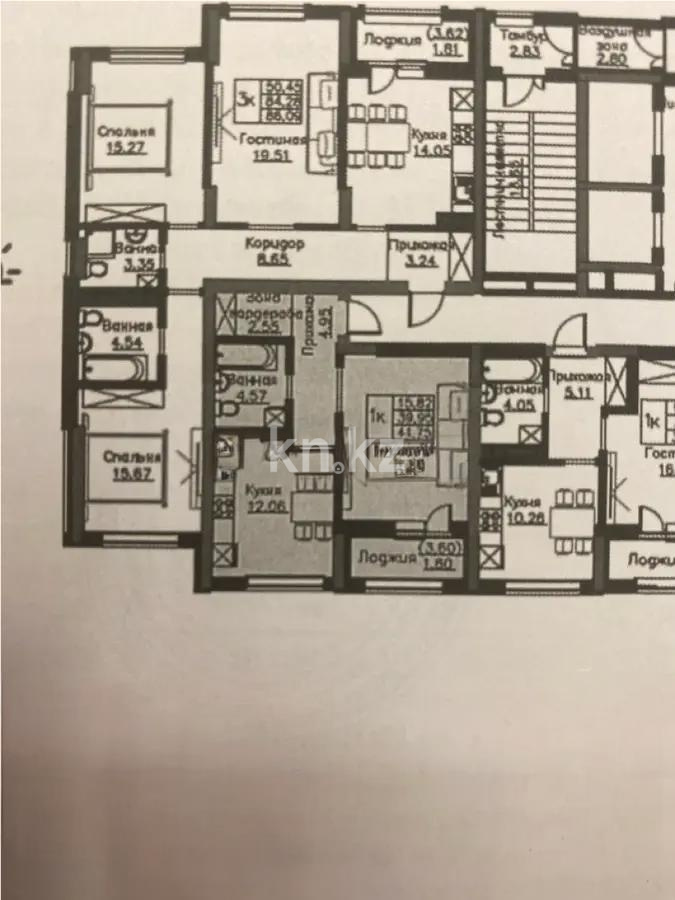 Продажа 1-комнатной квартиры, 41.75 м² в Астане