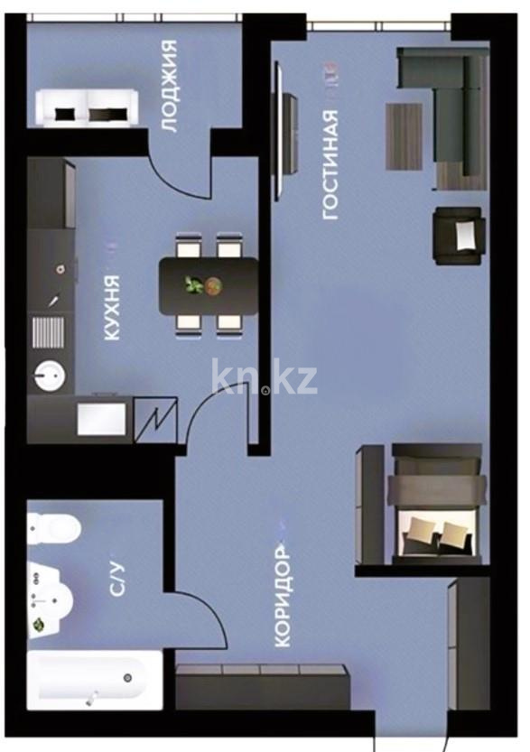 Продажа 1-комнатной квартиры, 45 м², пр. Республики в Караганде - фото 3