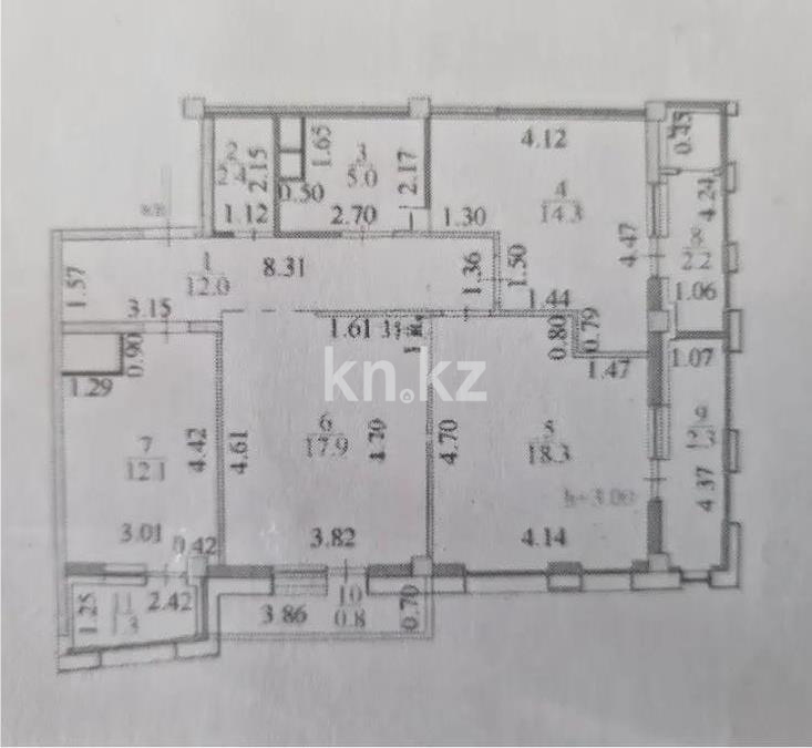 Продажа 3-комнатной квартиры, 90 м², пр. Кабанбай батыра, дом  60 в Астане - фото 3