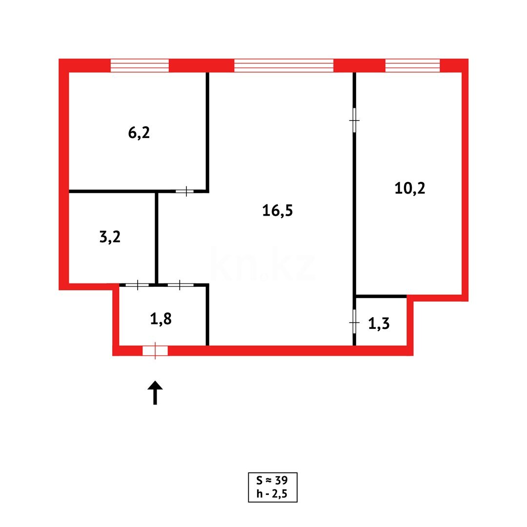 Продажа 2-комнатной квартиры, 42 м² в Караганде - фото 9