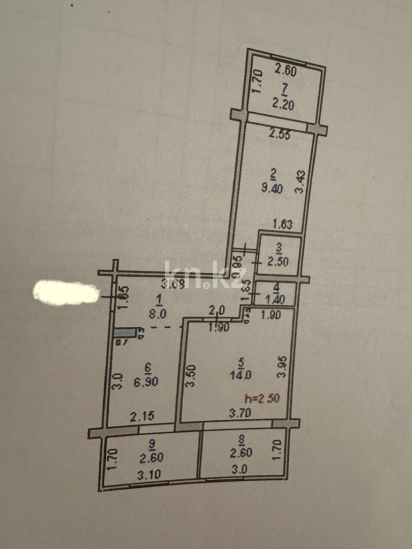 Продажа 2-комнатной квартиры, 57 м², Тонкуруш в Таразе - фото 14