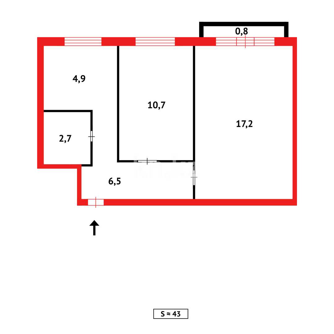 Продажа 2-комнатной квартиры, 44 м² в Абае - фото 5