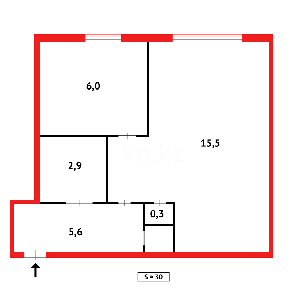 Продажа 1-комнатной квартиры, 33 м², ул. Менделеева в Темиртау - фото 6