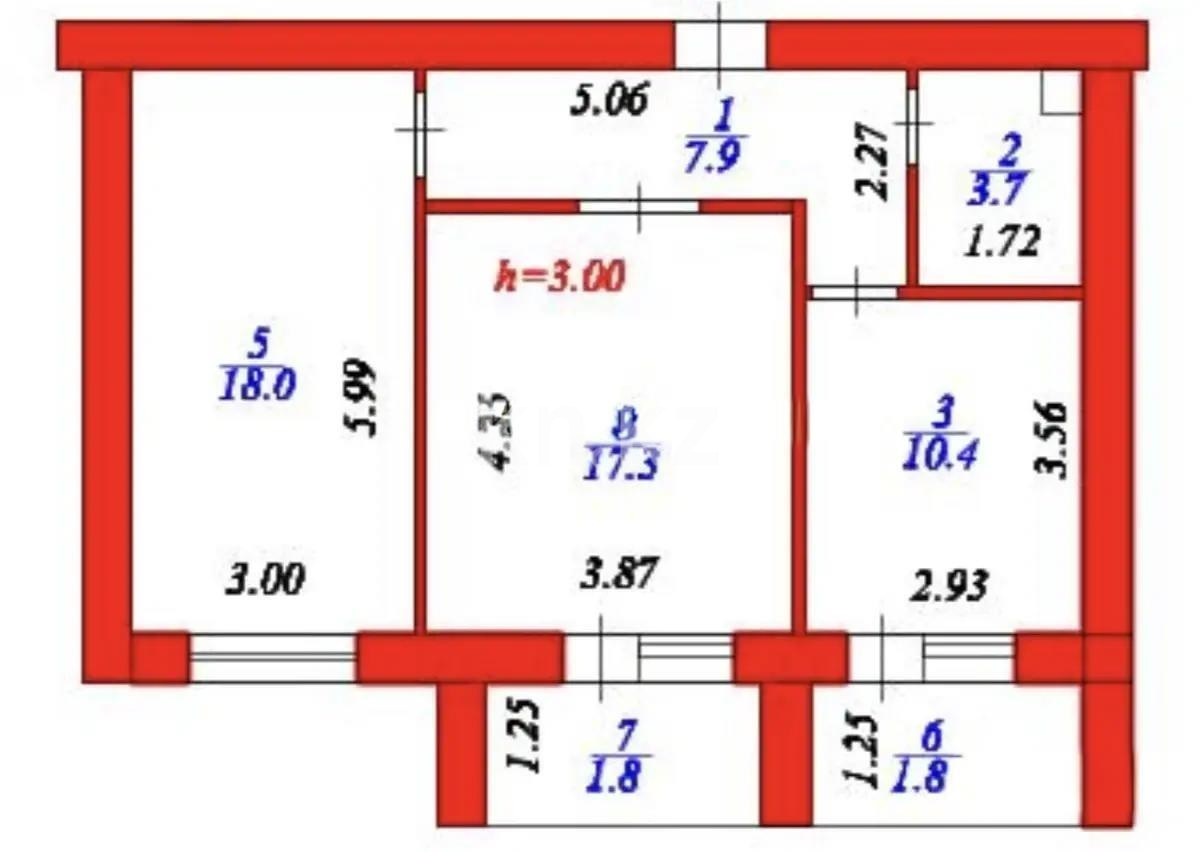 Продажа 1-комнатной квартиры, 60.9 м² в Астане