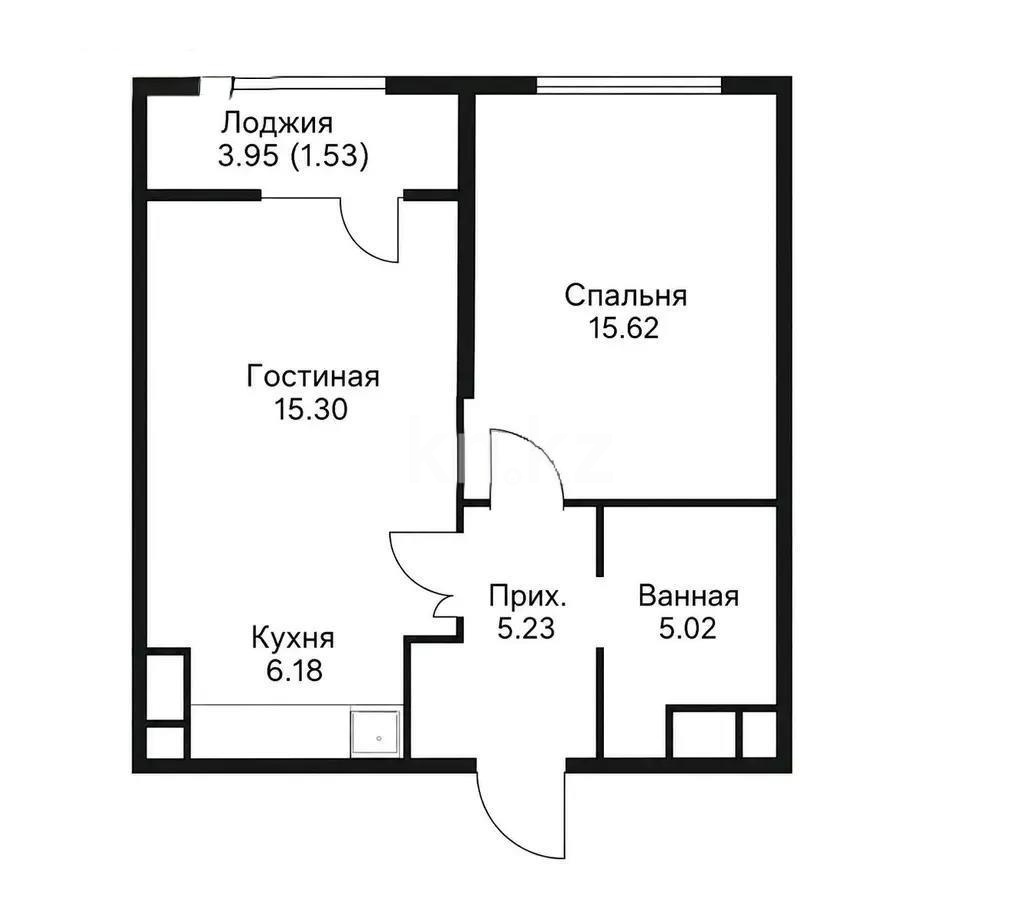 Продажа 2-комнатной квартиры, 48.88 м² в Алматы