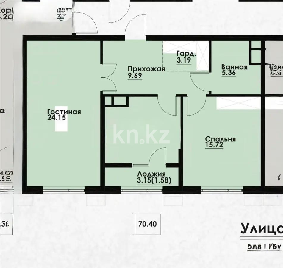 Продажа 3-комнатной квартиры, 70.41 м² в Алматы