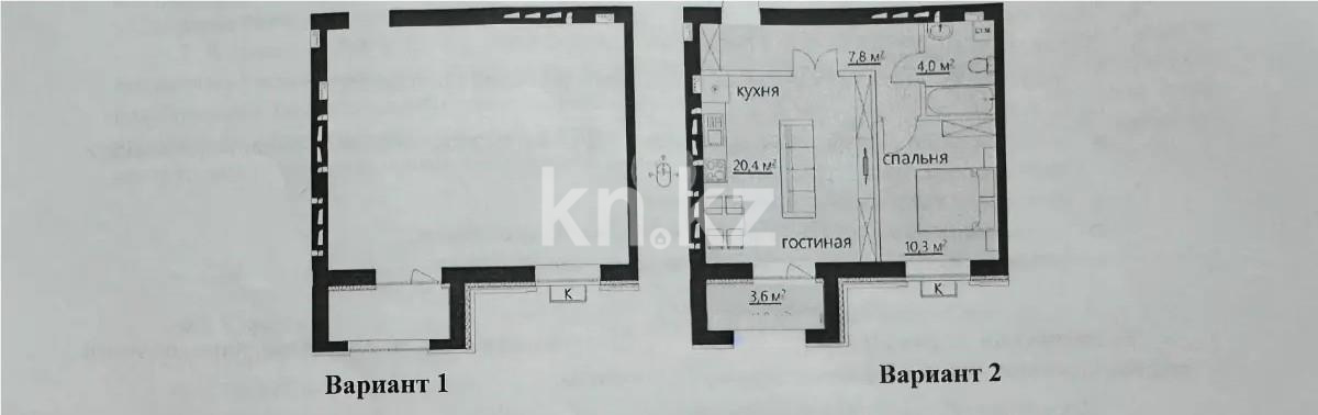 Продажа 2-комнатной квартиры, 46 м², 067 учетный квартал, дом  464/4 в Караганде