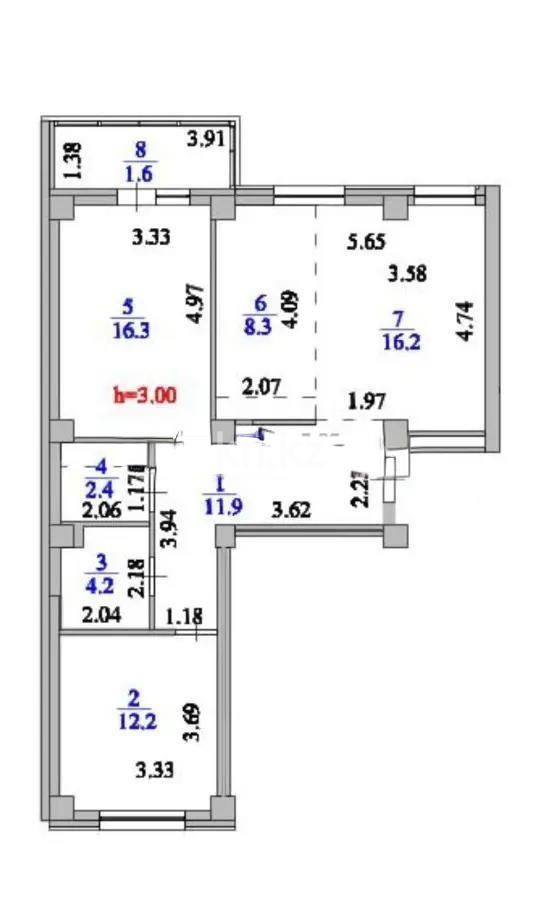 Продажа 3-комнатной квартиры, 75 м² в Астане - фото 3