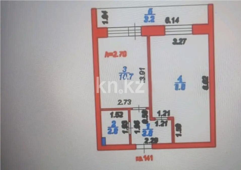 Продажа 2-комнатной квартиры, 38.4 м² в Астане