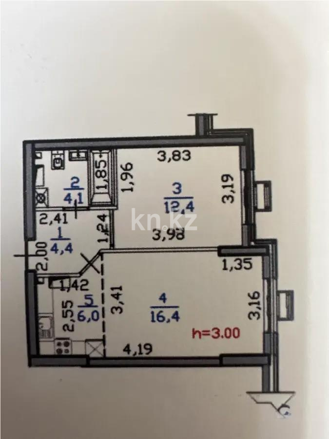 Продажа 2-комнатной квартиры, 43.3 м², пр. Райымбека, дом  351/1 в Алматы - фото 6