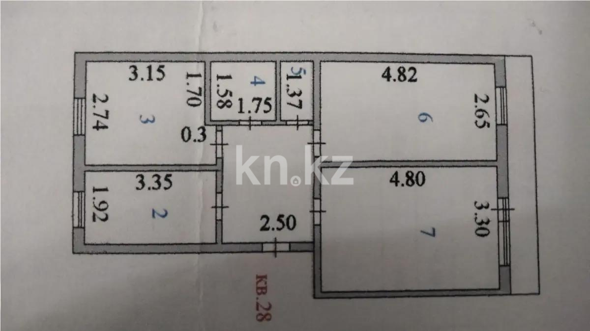 Продажа 3-комнатной квартиры, 55 м² в Астане - фото 2