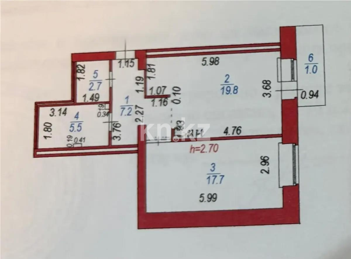 Продажа 2-комнатной квартиры, 53.9 м² в Астане - фото 6