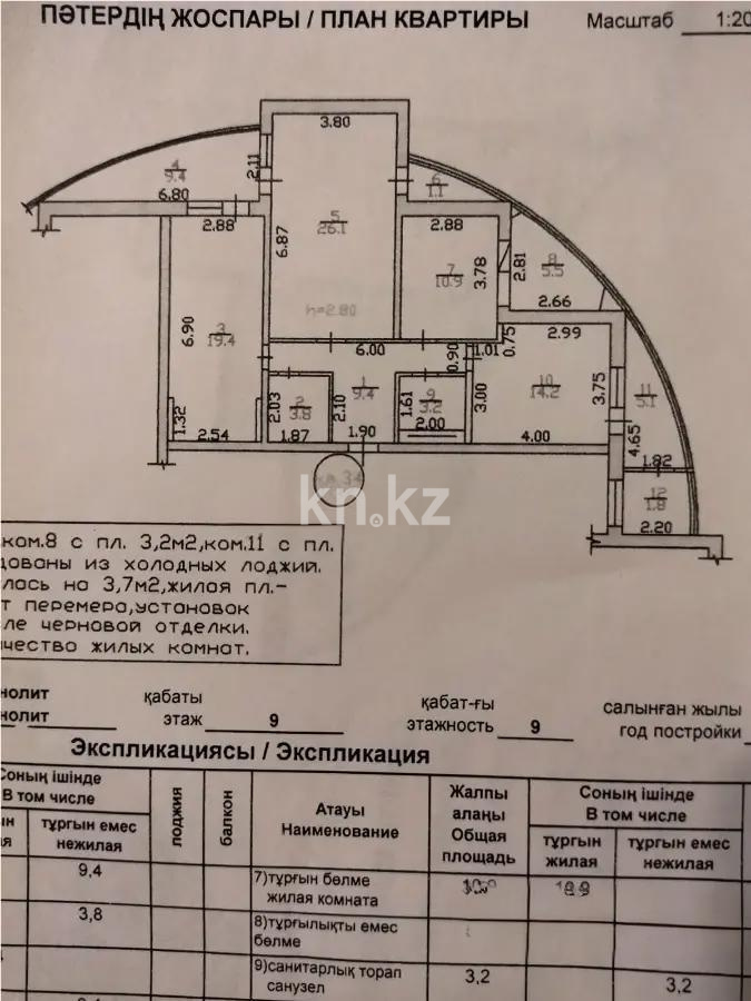 Продажа 4-комнатной квартиры, 110 м², ул. Кенесары хана, дом  54/20 в Алматы - фото 6