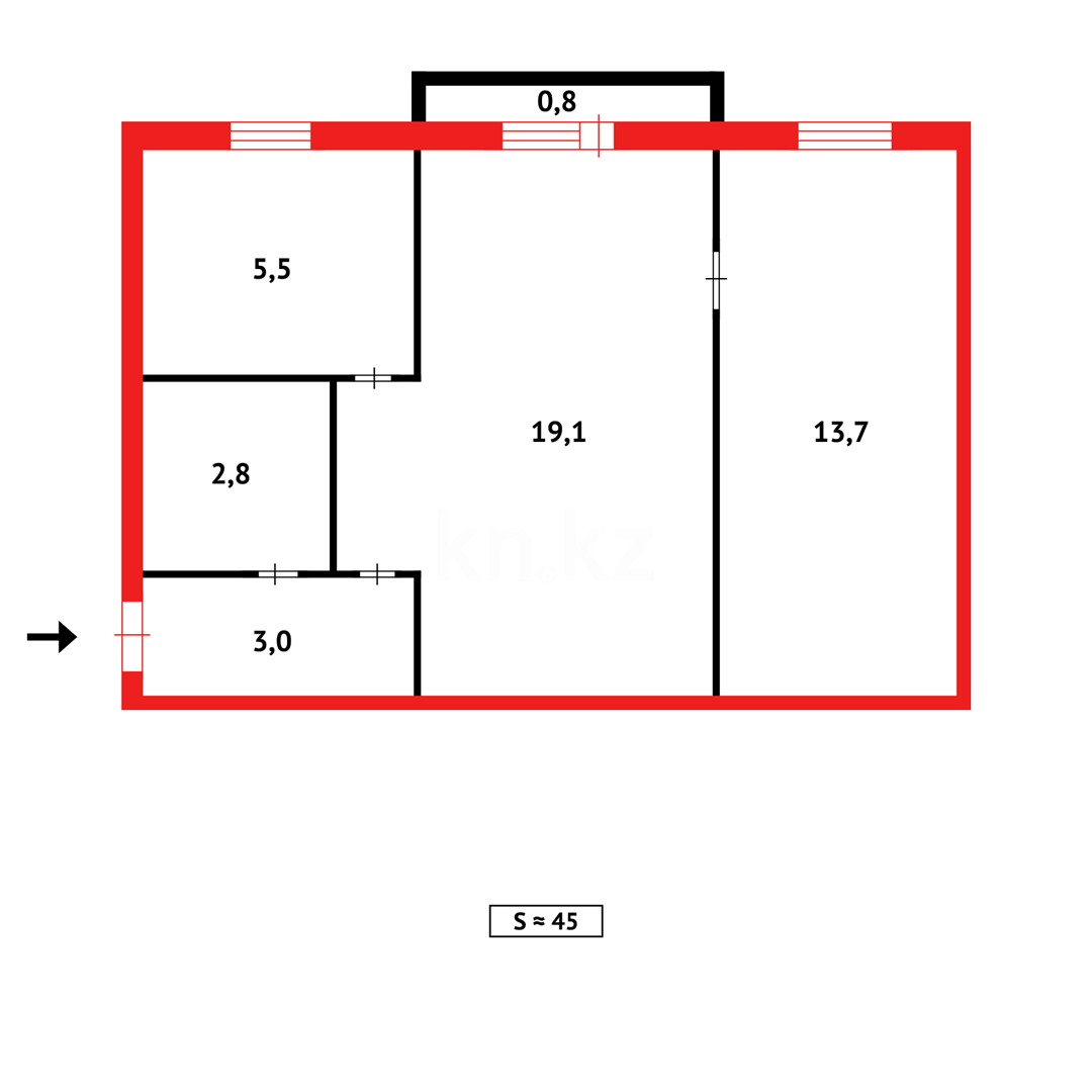 Продажа 2-комнатной квартиры, 46 м² в Темиртау - фото 14