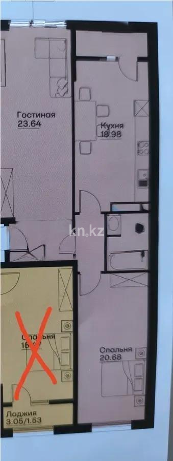 Продажа 2-комнатной квартиры, 77 м², ул. Фадеева, дом  38г в Алматы