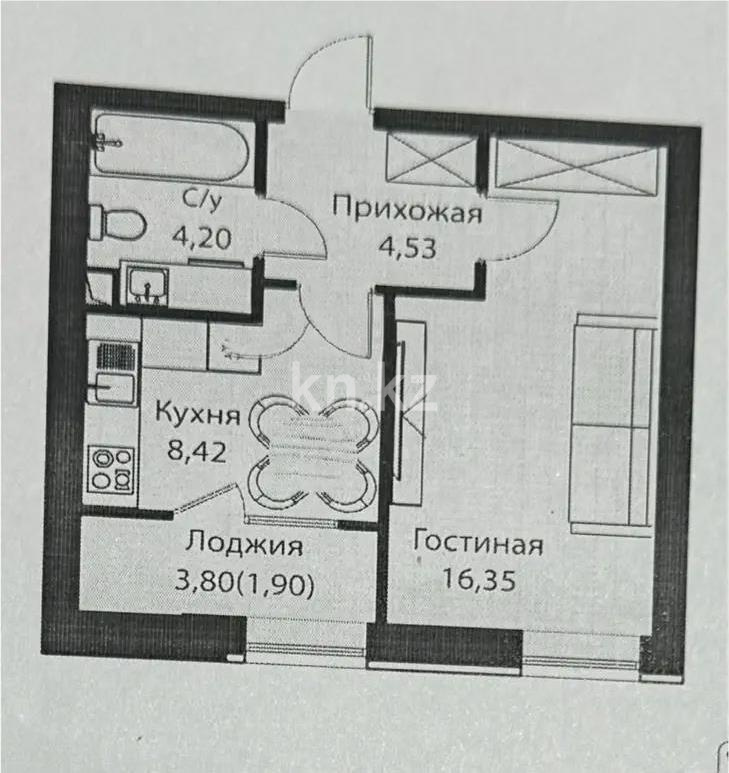 Продажа 1-комнатной квартиры, 35.2 м² в Астане