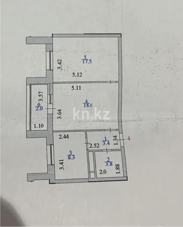 Продажа 2-комнатной квартиры, 55 м² в Астане - фото 2