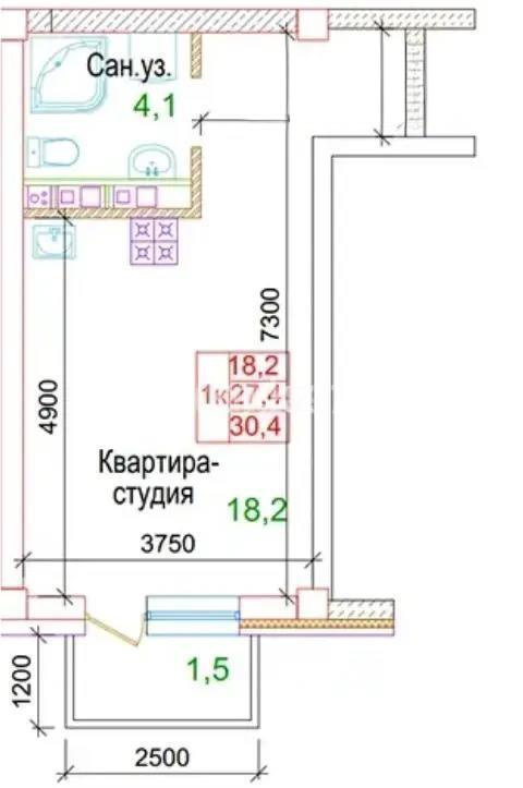 Продажа 1-комнатной квартиры, 31 м², мкр-н 20, дом  22 в Алматы - фото 3