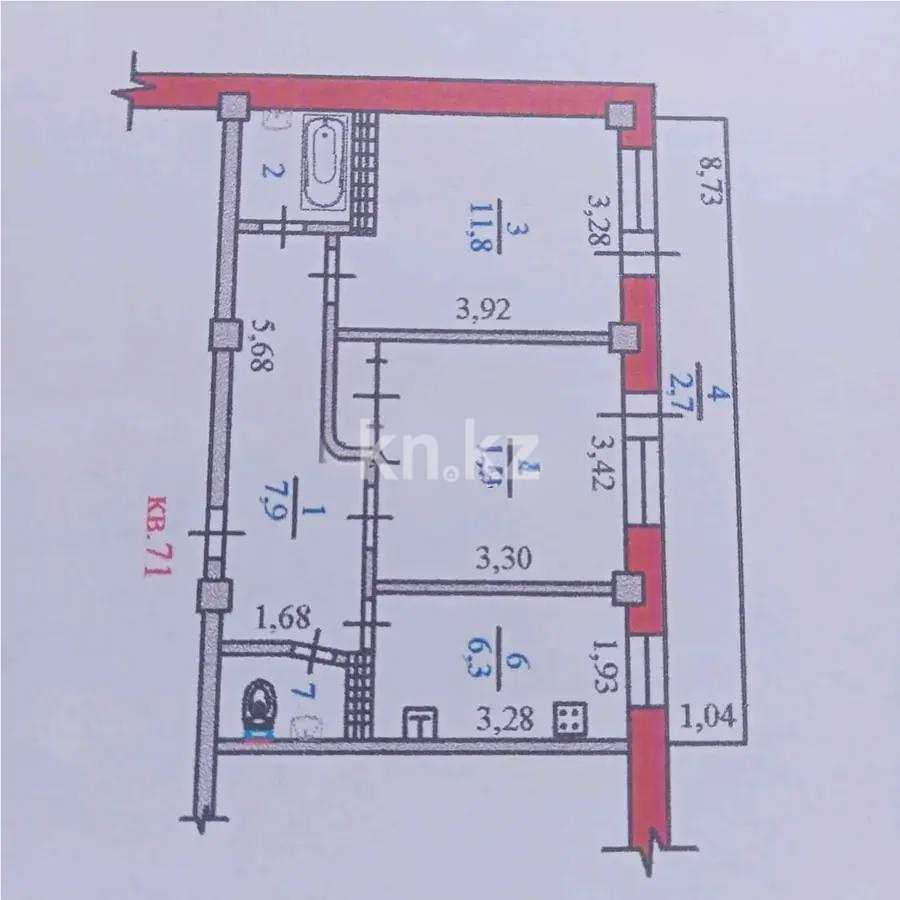 Продажа 2-комнатной квартиры, 52 м², ул. Жарокова, дом  290 в Алматы