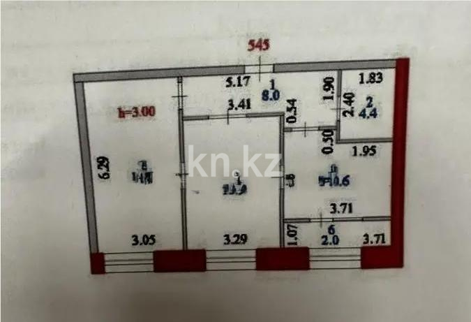 Продажа 2-комнатной квартиры, 61 м² в Астане