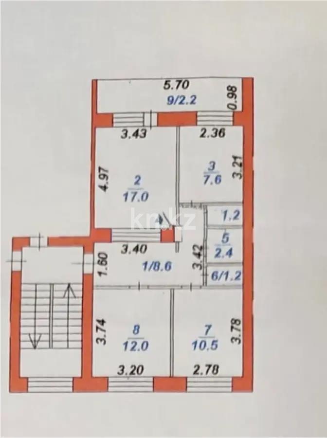 Продажа 3-комнатной квартиры, 62 м² в Караганде - фото 5