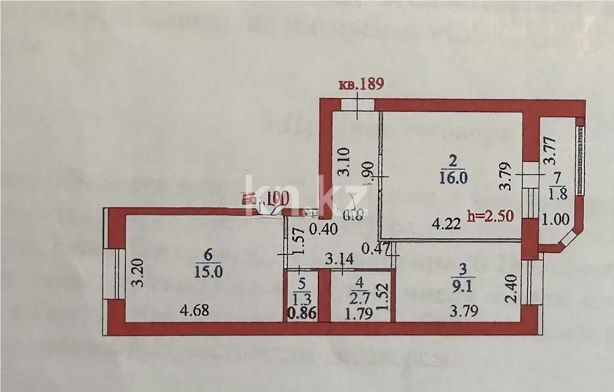 Продажа 2-комнатной квартиры, 55 м², ул. Омарова, дом  23/1 в Астане - фото 4
